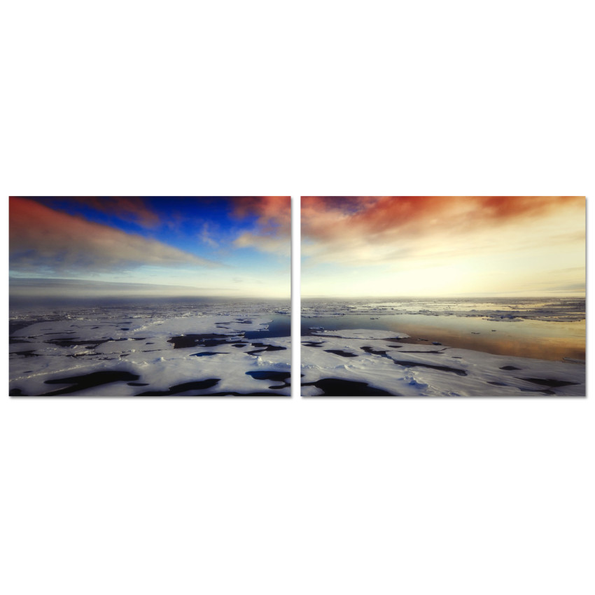 Kallt Havsmotiv - Postertavla i Tv&aring; delar