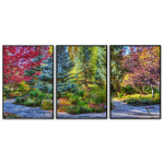 Colorful Plants in Park - Poster in Three Pieces