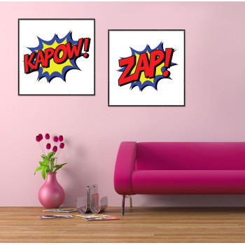 Comics Words - Two Piece Print