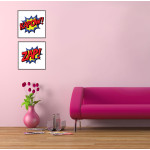 Comics words - Tvådelad affisch