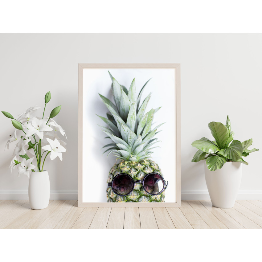 Ananas med solbrillor 50x70cm poster