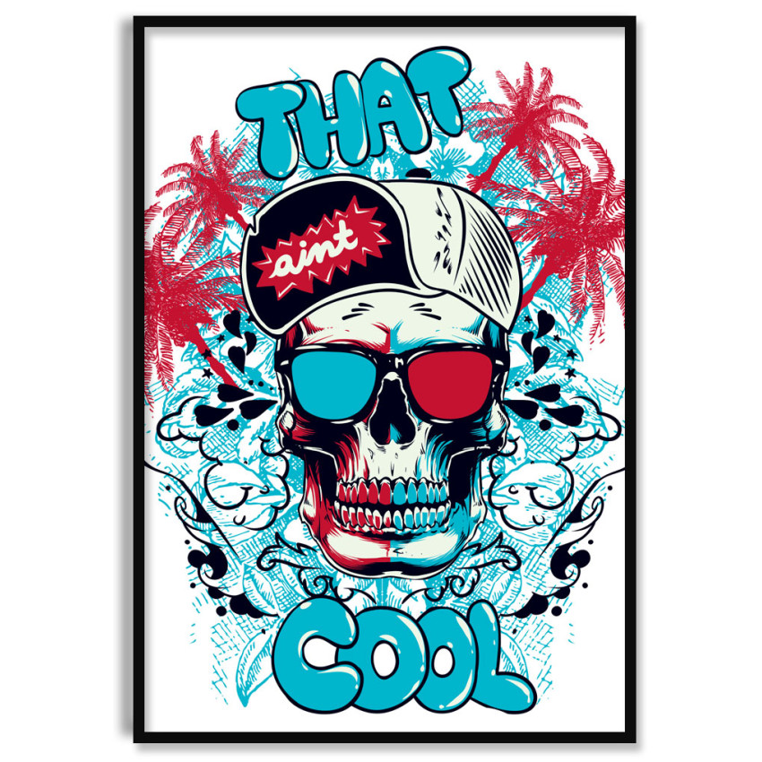 Cool Skull in Cap  - Poster