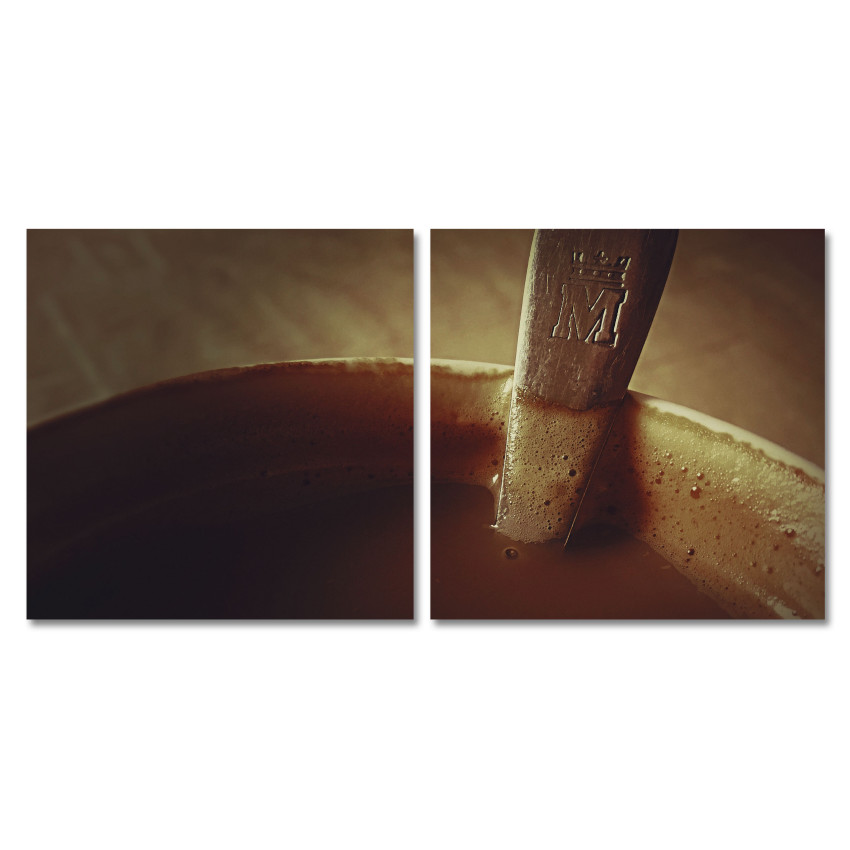 Kaffekopp - Tavla i Tv&aring; delar