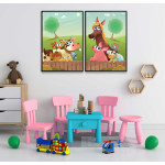 Cute Animals by the Farm - Two Piece Poster