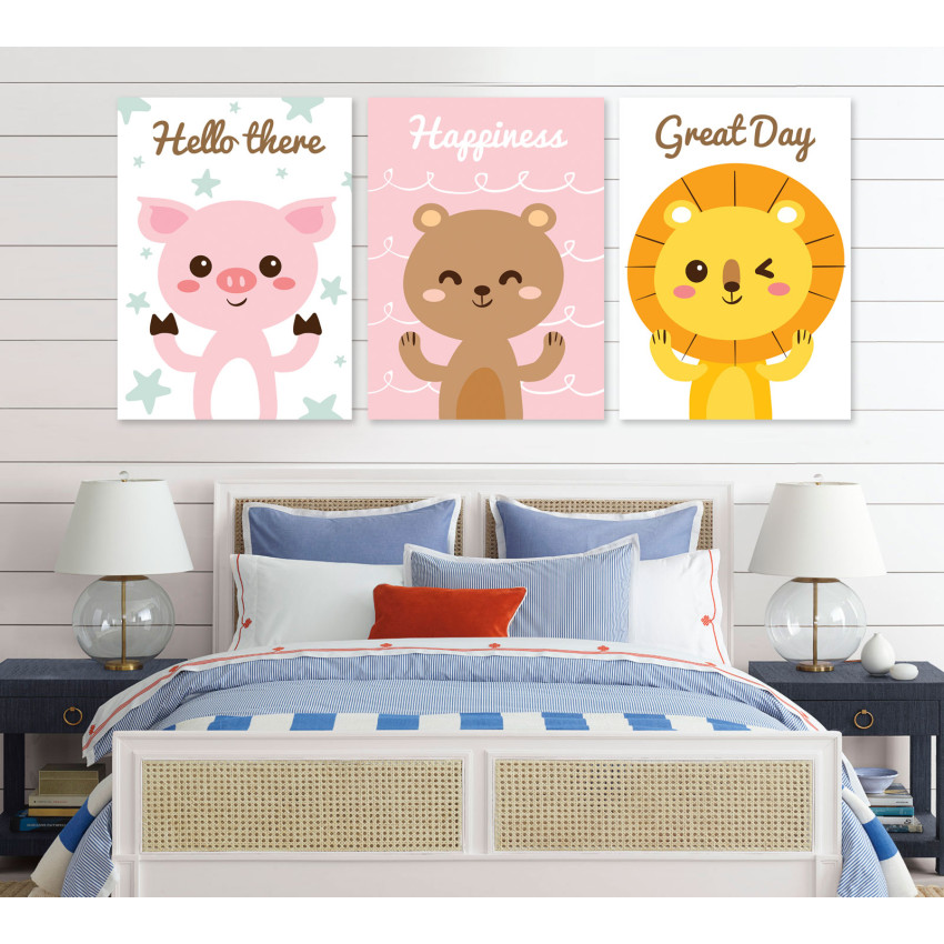 Cute Animals - Poster in Three Pieces