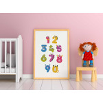 Cute digits - Simple kids poster