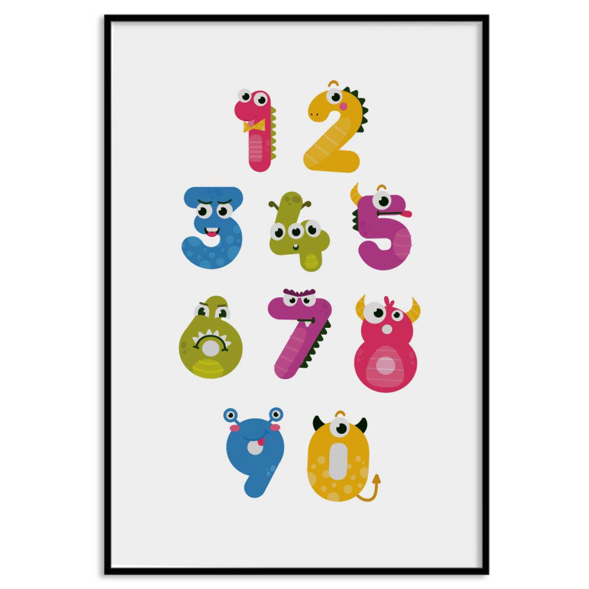 Cute digits - Simple kids poster