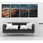 Dark cityscape 50x70cm x 4 panorama posters