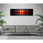 Dark Sunset - Four Piece Poster