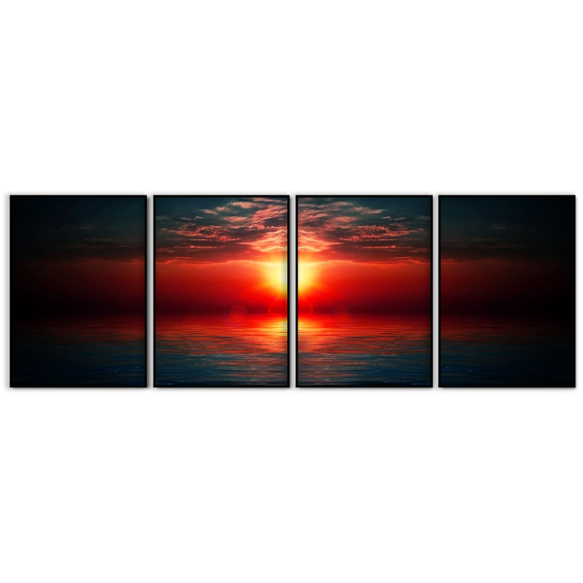 Dark Sunset - Four Piece Poster