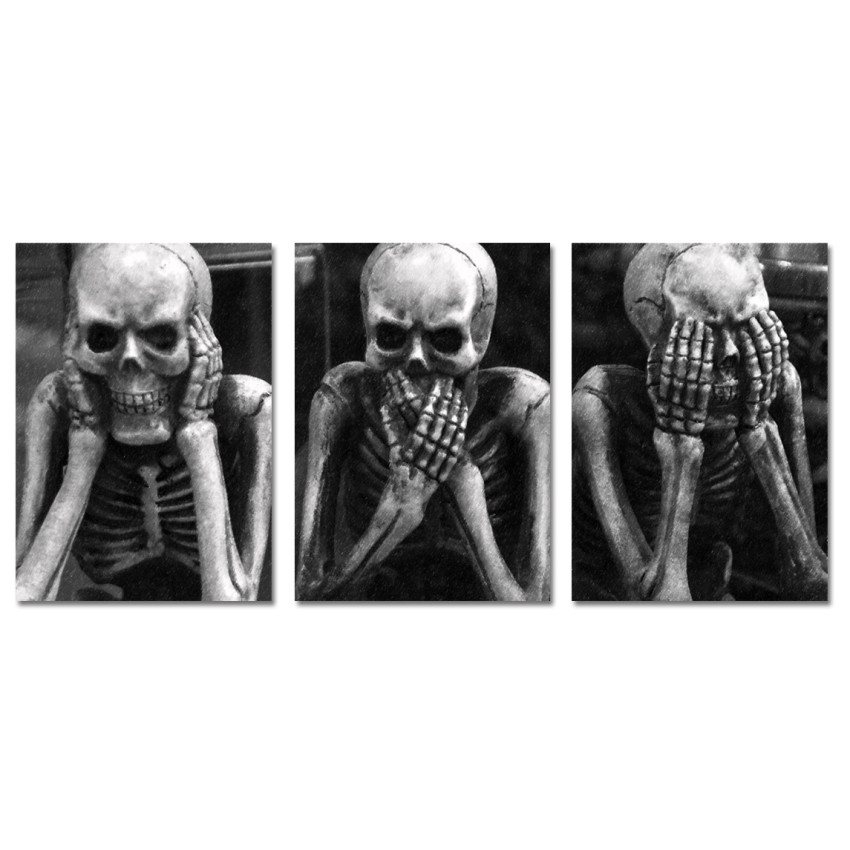 Deaf Dumb Blind Skeleton - Poster in Three Pieces