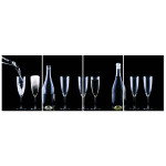 Dryck och Kristallglas - Poster i Fyra Delar