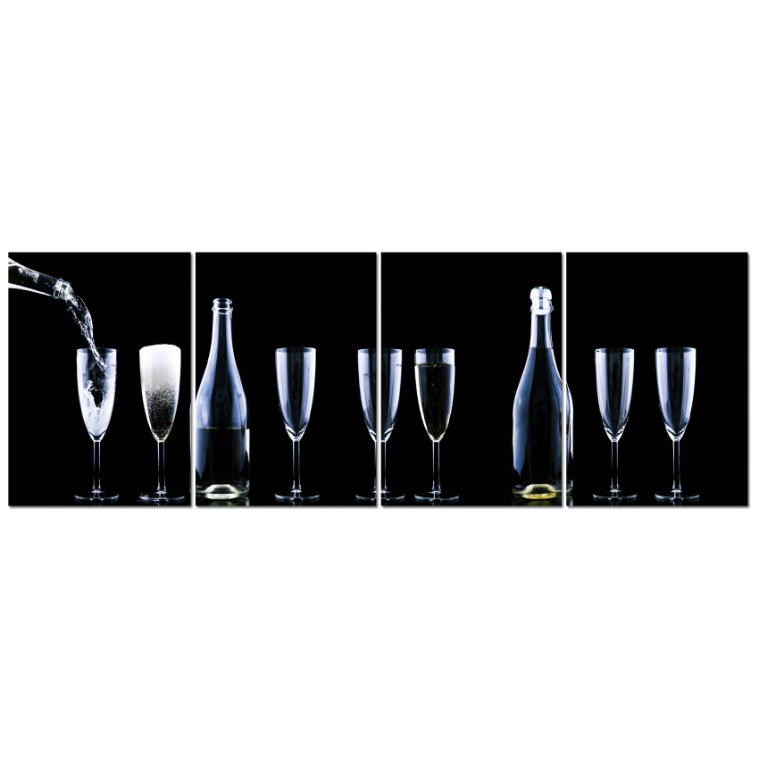 Dryck och Kristallglas - Poster i Fyra Delar