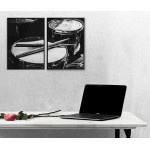 Drums and sticks 40x50cm x 2