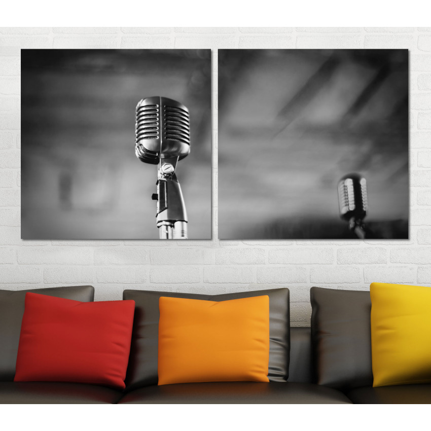 Elvis Microphone - Poster in Two Pieces