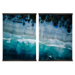 Exotisk strand från ovan - Turkos poster / tavla