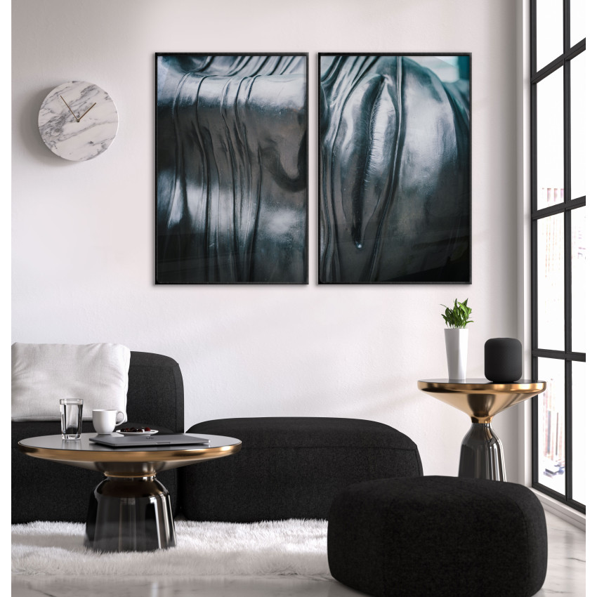 Face Metal Sculpture - Two Piece Poster