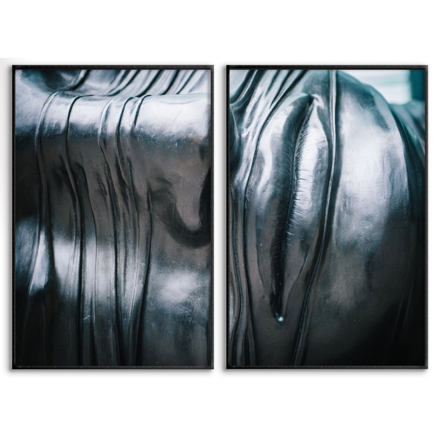 Face Metal Sculpture - Two Piece Poster