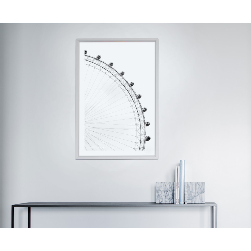 Ferris Wheel - Black and White Poster