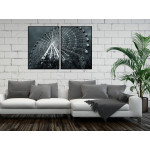 Ferris Wheel - Black and White Two Piece Poster