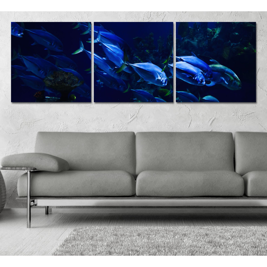 Akvarium p&aring; V&auml;ggen - Tredelad Poster