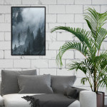 Foggy Forest - Dark Poster