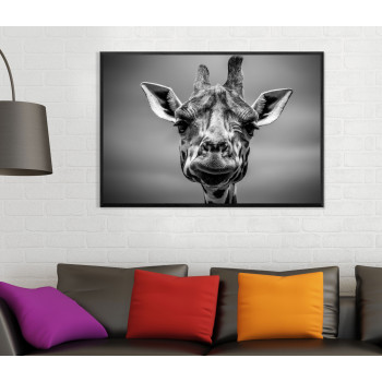 Girafe - Black and White Poster