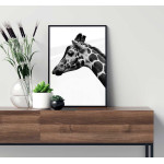 Giraffe portrait A3 poster