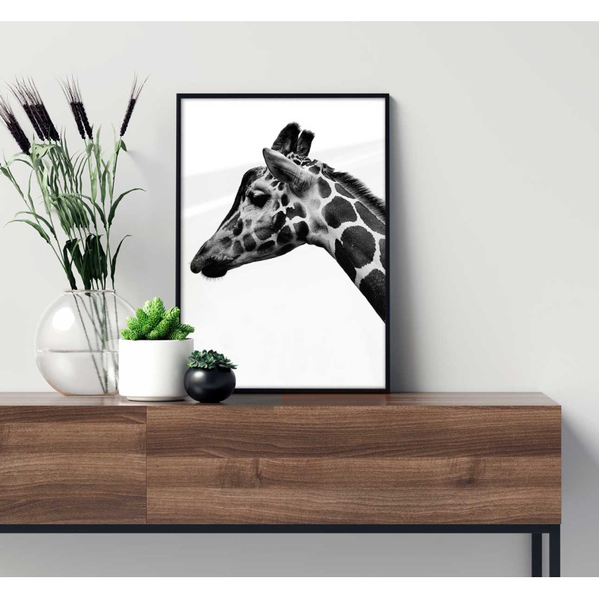 Giraffe portrait A3 poster