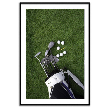 Golfklubbor 50x70cm sport poster golfmotiv