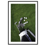 Golf bag clubs 50x70cm Sports poster