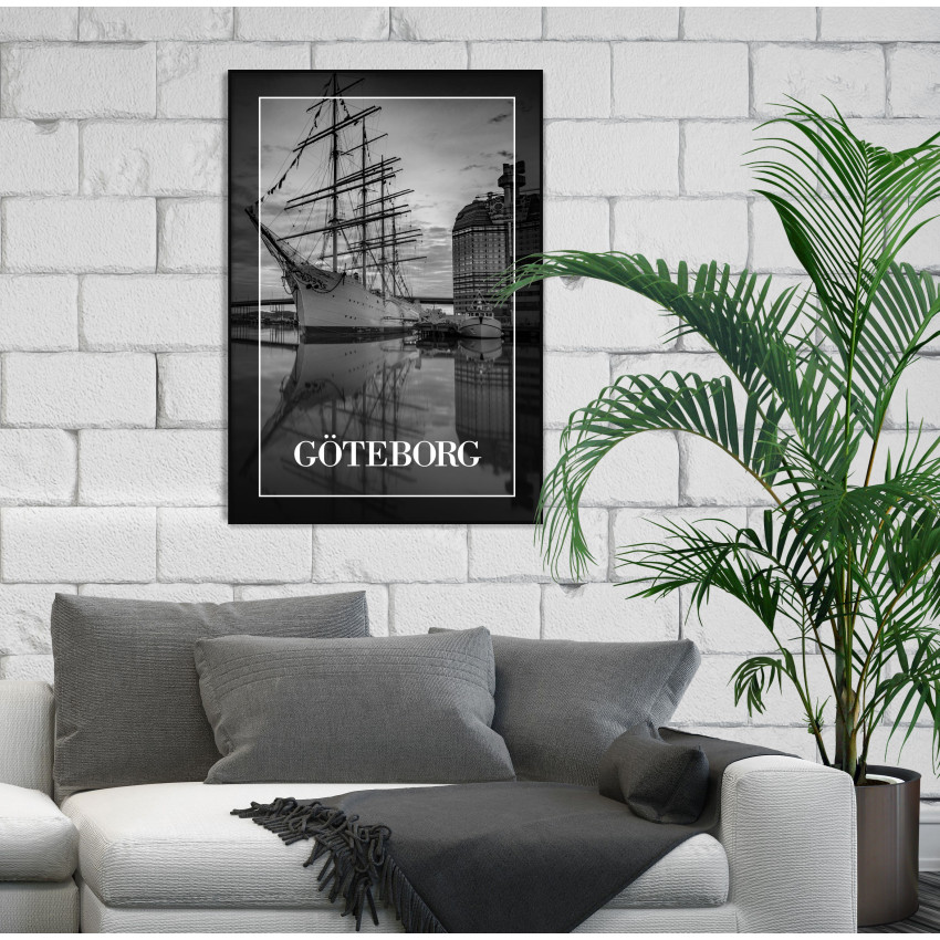 Gothenburg - Black and White Poster