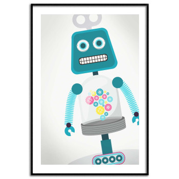 Happy robot 50x70cm poster