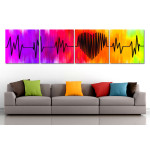 Heart's Colorful Beats - Four Piece Poster