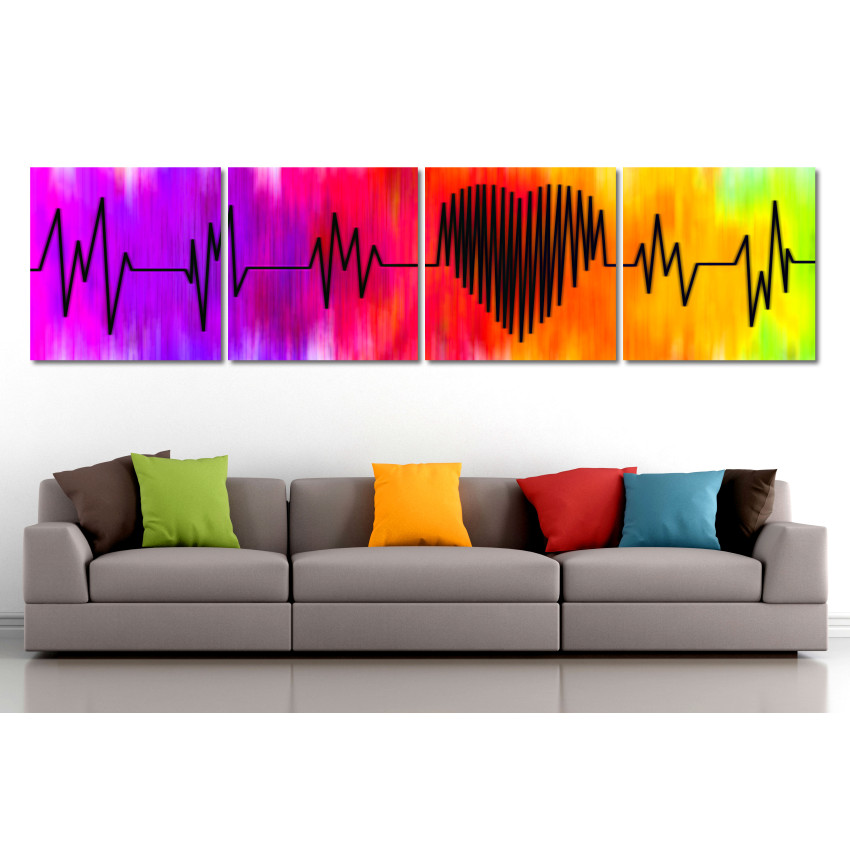 Heart's Colorful Beats - Four Piece Poster