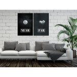 Hjärta och måne - Poster med text 