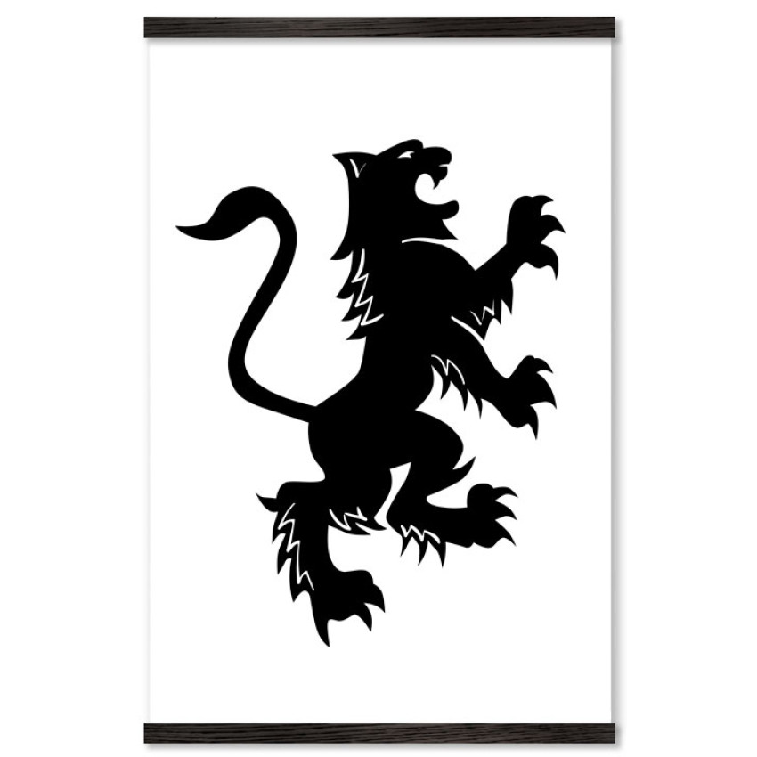 Heraldiskt Lejon - Stor Poster