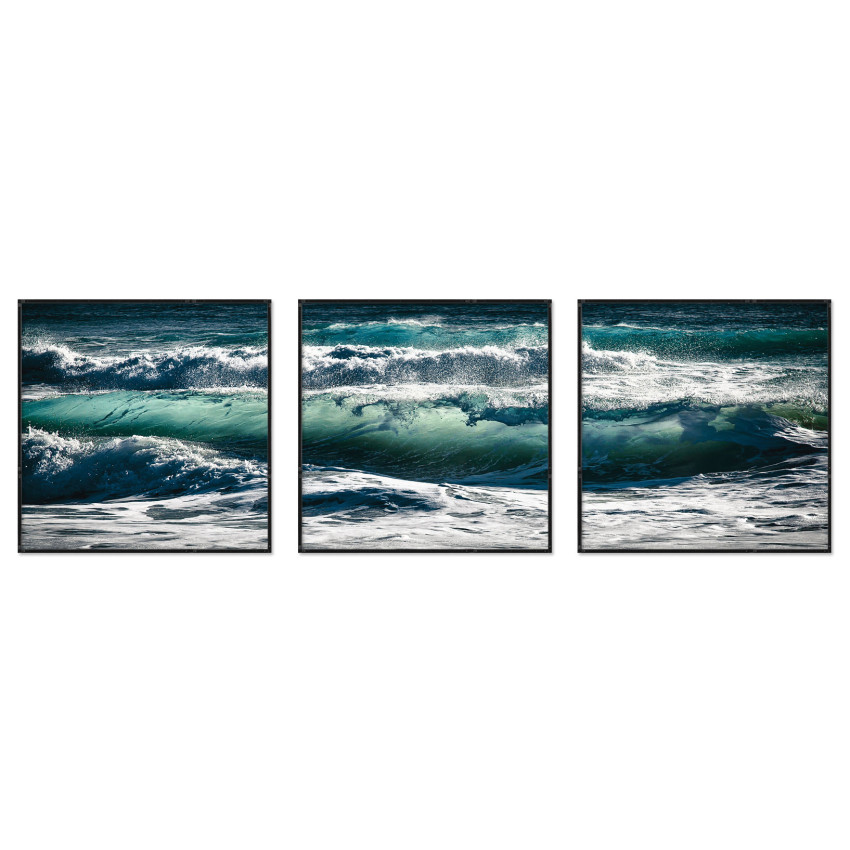 Huge Waves - Big Poster in Three Pieces
