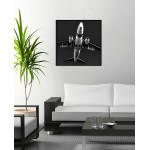 Stort Flygplan i Luften - Svartvit Poster Tavla