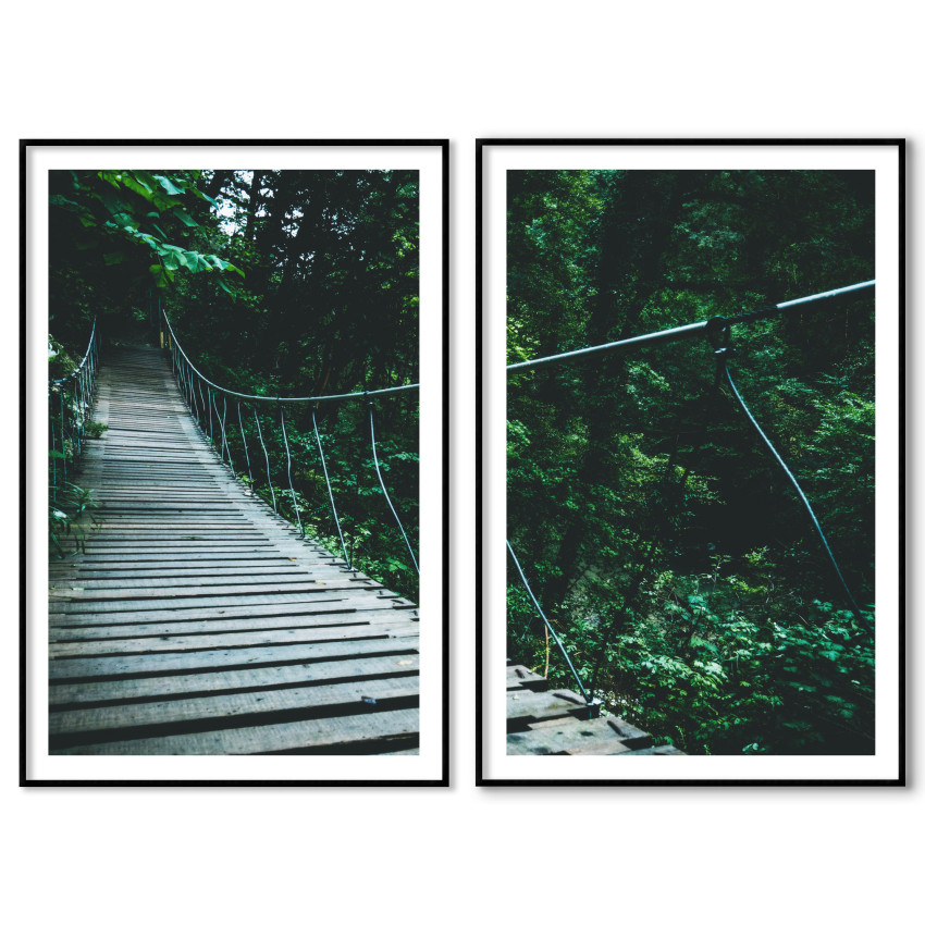Jungle bridge - Two Piece Poster
