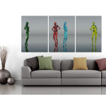Ladies in Glass - Poster in Three Pieces