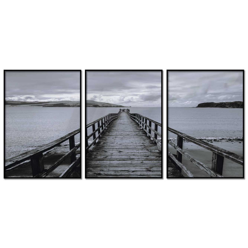 Brygga ut mot Vattnet - Poster i Tre Delar