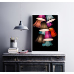 Lampskärmar i Olika Färger - Mörk Poster