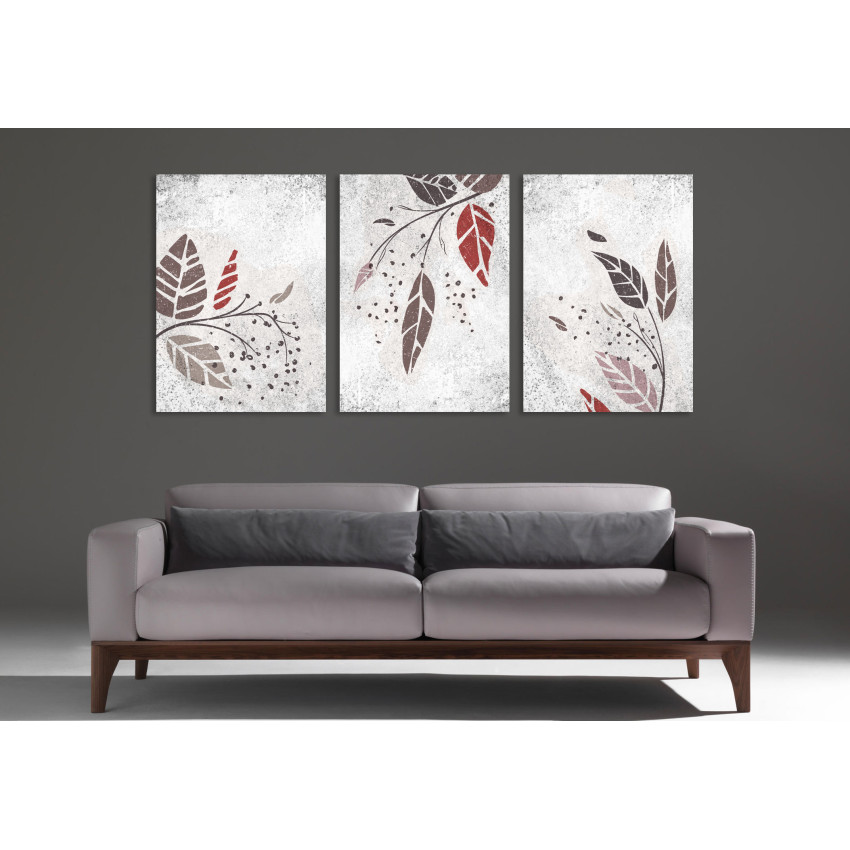 Leaves and Branches - Poster in Three Pieces