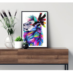 Lion illustration 50x70cm colorful poster