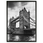 London Bridge Tower England - Black and White Poster