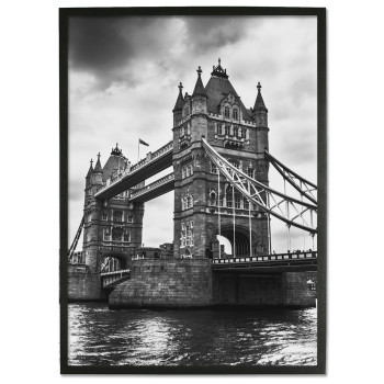 London Bridge Tower England - Svartvit Poster