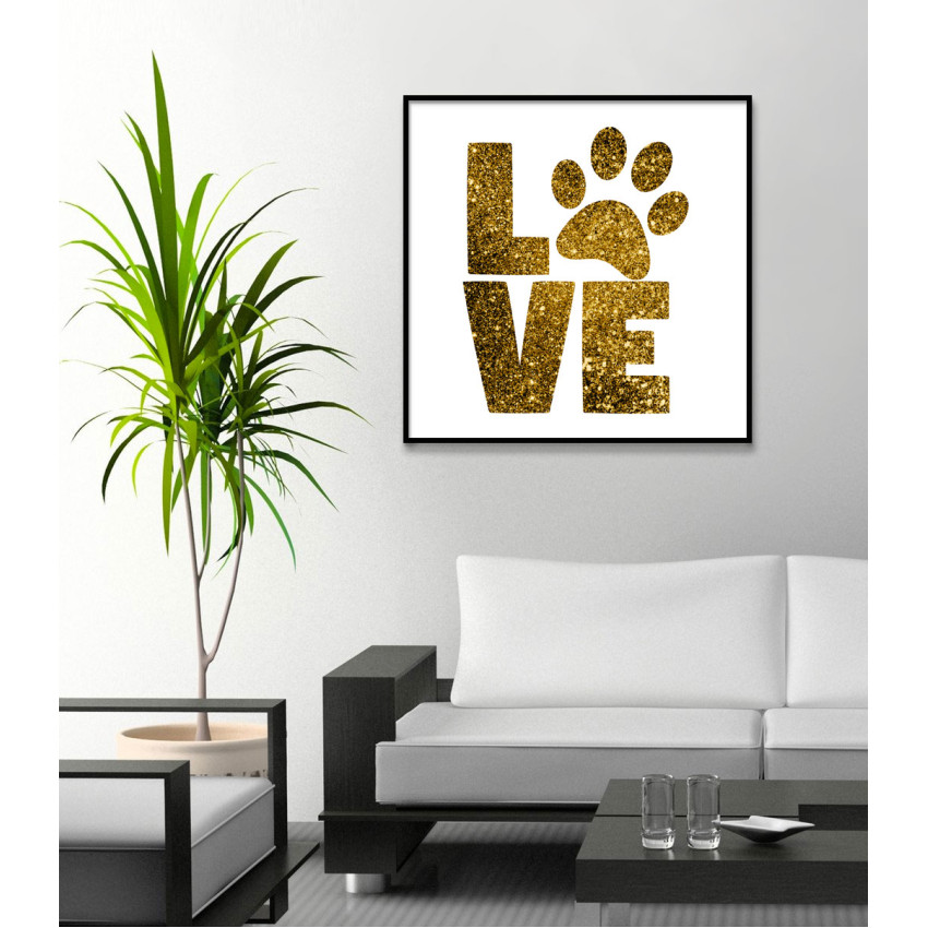 Love Text Paw - Poster