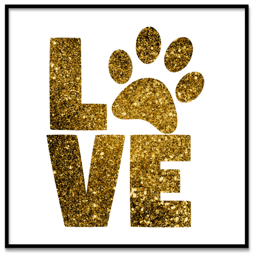 Love Text Paw - Poster