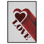 Love Text - Red Poster